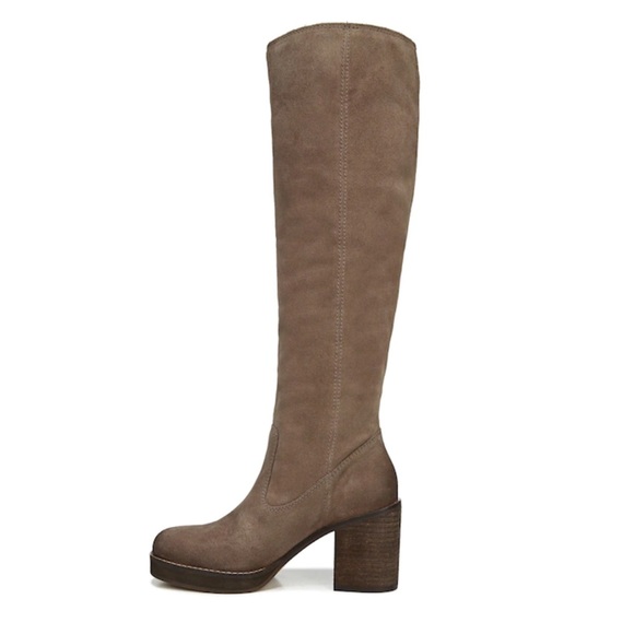 Zodiac Shoes Brand New Zodiac Suedeleather Tan Platform Chunky Heel